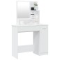 vidaXL Toeletta con Specchio Bianco 86,5x35x136 cm