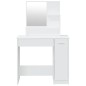 vidaXL Toeletta con Specchio Bianco 86,5x35x136 cm