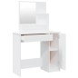 vidaXL Toeletta con Specchio Bianco 86,5x35x136 cm