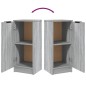 Credenze 2 pz Grigio Sonoma 30x30x70 cm in Legno Multistrato Credenze 2 pz Grigio Sonoma 30x30x70 cm in Legno Multistrato
