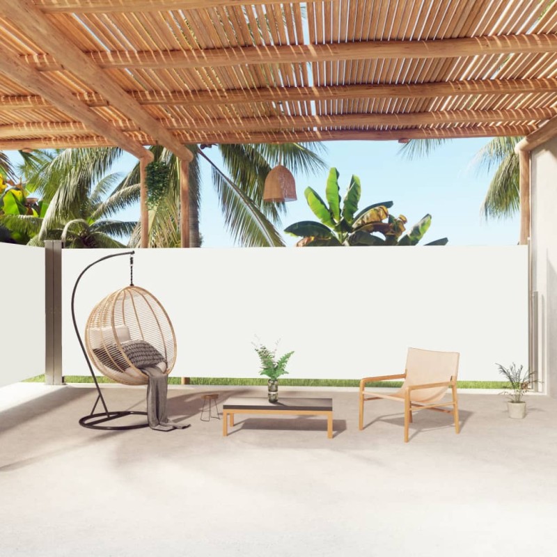Tenda da Sole Laterale Retrattile Crema 180x1000 cm Tenda da Sole Laterale Retrattile Crema 180x1000 cm