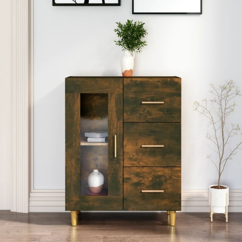 Credenza Rovere Fumo 69,5x34x90 cm in Legno Multistrato Credenza Rovere Fumo 69,5x34x90 cm in Legno Multistrato