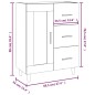 Credenza Rovere Fumo 69,5x34x90 cm in Legno Multistrato Credenza Rovere Fumo 69,5x34x90 cm in Legno Multistrato