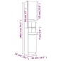 Armadietto Bagno Grigio Sonoma 32x34x188,5 cm Legno Multistrato Armadietto Bagno Grigio Sonoma 32x34x188,5 cm Legno Multistrato