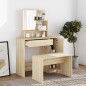 Toeletta con Specchio Rovere Sonoma 86,5x35x136 cm Toeletta con Specchio Rovere Sonoma 86,5x35x136 cm