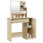 Toeletta con Specchio Rovere Sonoma 86,5x35x136 cm Toeletta con Specchio Rovere Sonoma 86,5x35x136 cm