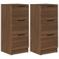 Credenze 2 pz Rovere Marrone 30x30x70 cm in Legno Multistrato Credenze 2 pz Rovere Marrone 30x30x70 cm in Legno Multistrato
