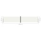 Tenda da Sole Laterale Retrattile Crema 180x1000 cm Tenda da Sole Laterale Retrattile Crema 180x1000 cm