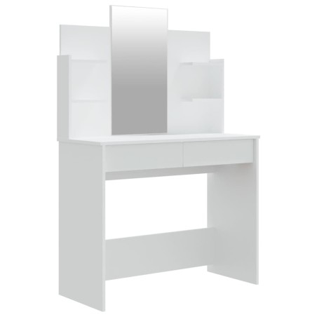 vidaXL Toeletta con Specchio Bianco 96x40x142 cm