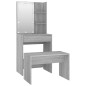 Set Tavolo da Toeletta con LED Grigio Sonoma Legno Multistrato Set Tavolo da Toeletta con LED Grigio Sonoma Legno Multistrato