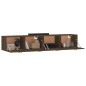 Mobili Parete 2 pz Rovere Marrone 100x36,5x35 cm in Multistrato Mobili Parete 2 pz Rovere Marrone 100x36,5x35 cm in Multistrato