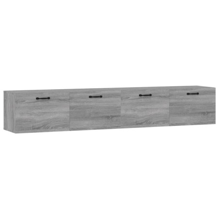 Mobili Parete 2 pz Grigio Sonoma 100x36,5x35 cm in Multistrato