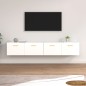 Mobili Parete 2pz Bianco 100x36,5x35 cm in Legno Multistrato Mobili Parete 2pz Bianco 100x36,5x35 cm in Legno Multistrato