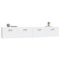 Mobili Parete 2pz Bianco 100x36,5x35 cm in Legno Multistrato Mobili Parete 2pz Bianco 100x36,5x35 cm in Legno Multistrato