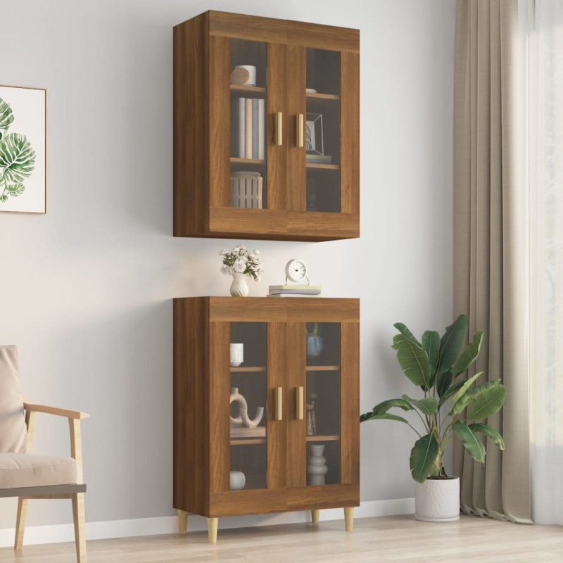 Armadietto Pensile a Parete Rovere Marrone 69,5x34x90 cm Armadietto Pensile a Parete Rovere Marrone 69,5x34x90 cm
