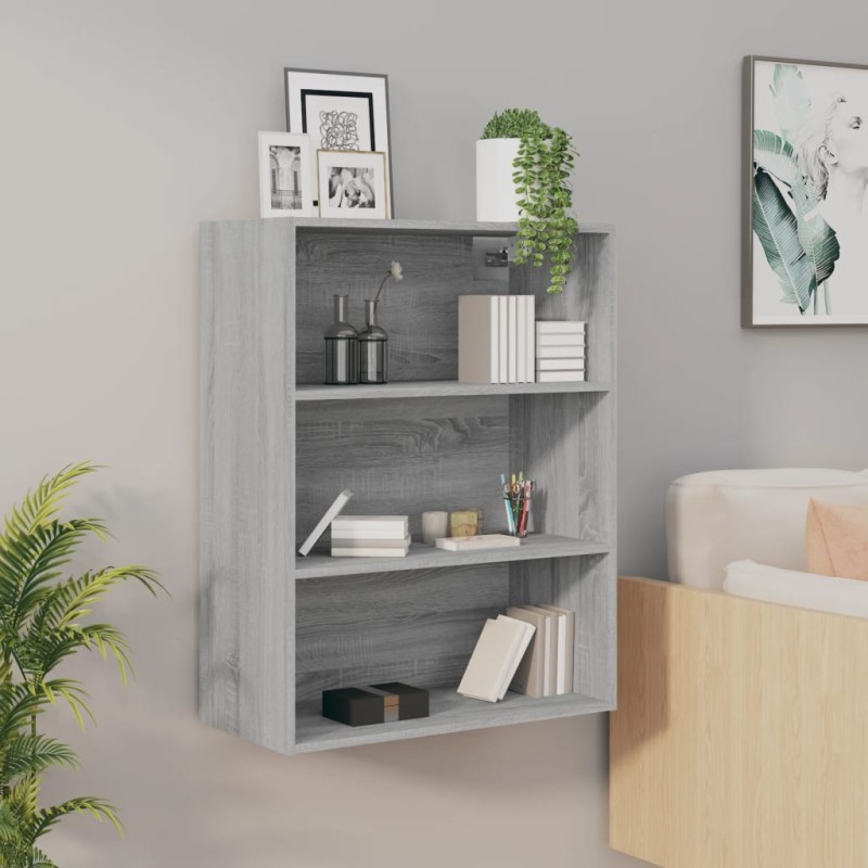 Armadietto Pensile a Parete Grigio Sonoma 69,5x32,5x90 cm Armadietto Pensile a Parete Grigio Sonoma 69,5x32,5x90 cm