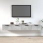 Mobili Pensili 2 pz Grigio Cemento 68x30x20cm Legno Multistrato Mobili Pensili 2 pz Grigio Cemento 68x30x20cm Legno Multistrato