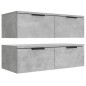 Mobili Pensili 2 pz Grigio Cemento 68x30x20cm Legno Multistrato Mobili Pensili 2 pz Grigio Cemento 68x30x20cm Legno Multistrato