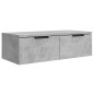 Mobili Pensili 2 pz Grigio Cemento 68x30x20cm Legno Multistrato Mobili Pensili 2 pz Grigio Cemento 68x30x20cm Legno Multistrato