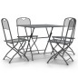 vidaXL Set da Pranzo per Giardino 5pz Rete Metallica Espansa Antracite vidaXL Set da Pranzo per Giardino 5pz Rete Metallica Espansa Antracite
