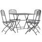 vidaXL Set da Pranzo per Giardino 5pz Rete Metallica Espansa Antracite vidaXL Set da Pranzo per Giardino 5pz Rete Metallica Espansa Antracite
