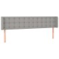 vidaXL Testiera ad Orecchio Grigio Chiaro 183x16x78/88 cm in Tessuto vidaXL Testiera ad Orecchio Grigio Chiaro 183x16x78/88 cm in Tessuto