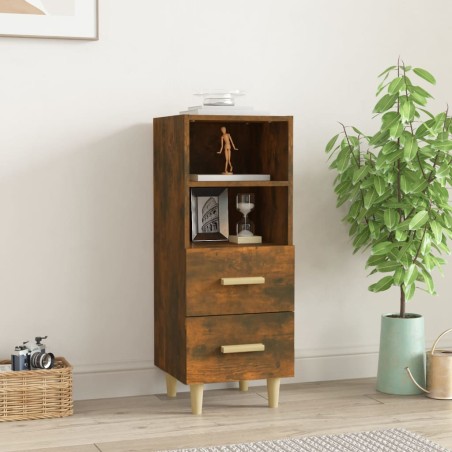 Credenza Rovere Fumo 34,5x34x90 cm in Legno Multistrato