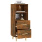 Credenza Rovere Fumo 34,5x34x90 cm in Legno Multistrato Credenza Rovere Fumo 34,5x34x90 cm in Legno Multistrato