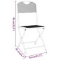Set da Pranzo per Giardino 3pz Rete Metallica Espansa Antracite
