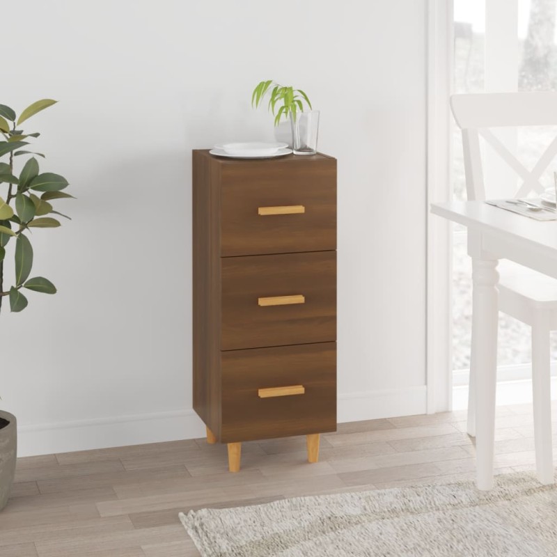 Credenza Rovere Marrone 34,5x34x90 cm in Legno Multistrato Credenza Rovere Marrone 34,5x34x90 cm in Legno Multistrato