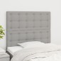 Testiera 2 pz Grigio Chiaro 90x5x78/88 cm in Tessuto Testiera 2 pz Grigio Chiaro 90x5x78/88 cm in Tessuto