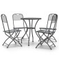 vidaXL Set da Pranzo per Giardino 5pz Rete Metallica Espansa Antracite