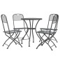vidaXL Set da Pranzo per Giardino 5pz Rete Metallica Espansa Antracite