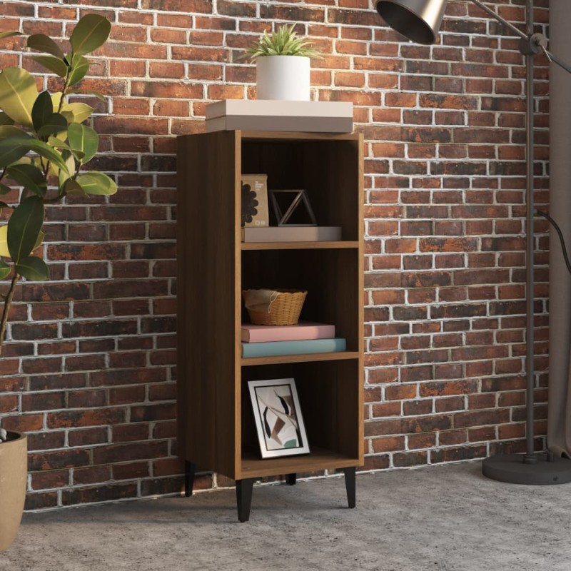 Credenza Rovere Marrone 34,5x32,5x90 cm in Legno Multistrato Credenza Rovere Marrone 34,5x32,5x90 cm in Legno Multistrato
