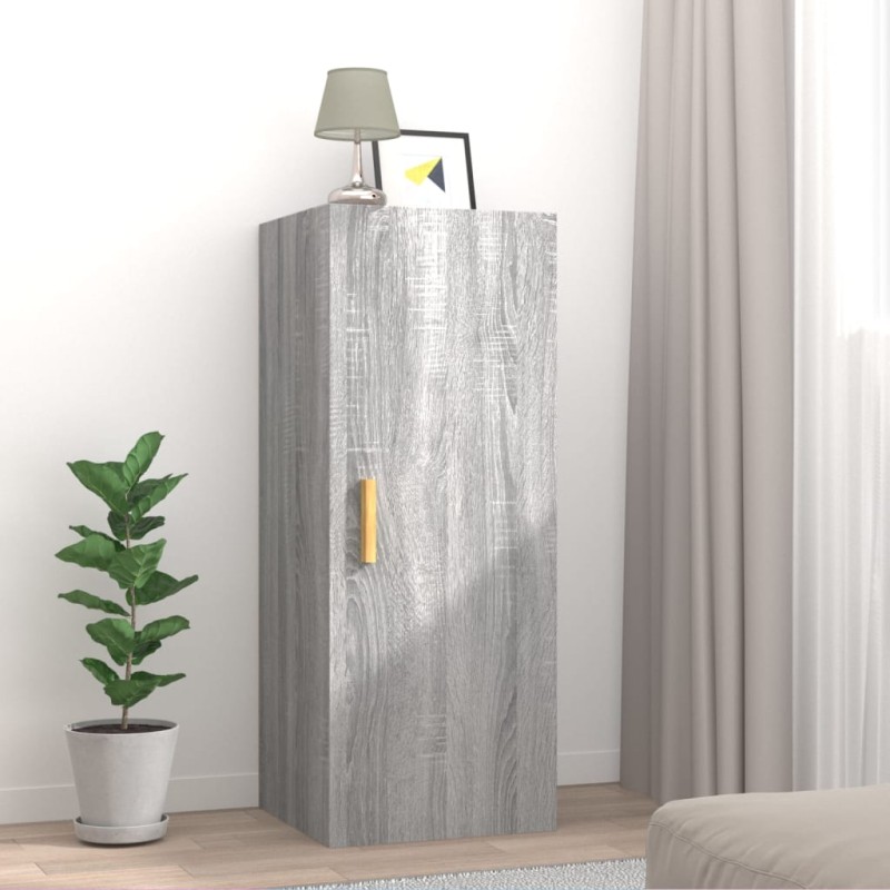 vidaXL Armadietto a Muro Grigio Sonoma 34,5x34x90 cm Legno Multistrato vidaXL Armadietto a Muro Grigio Sonoma 34,5x34x90 cm Legno Multistrato