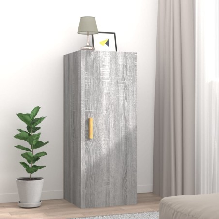 vidaXL Armadietto a Muro Grigio Sonoma 34,5x34x90 cm Legno Multistrato
