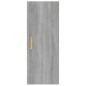 vidaXL Armadietto a Muro Grigio Sonoma 34,5x34x90 cm Legno Multistrato vidaXL Armadietto a Muro Grigio Sonoma 34,5x34x90 cm Legno Multistrato