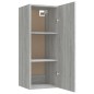vidaXL Armadietto a Muro Grigio Sonoma 34,5x34x90 cm Legno Multistrato vidaXL Armadietto a Muro Grigio Sonoma 34,5x34x90 cm Legno Multistrato