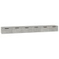 Mobili a Muro 2 pz Grigio Cemento 102x30x20cm Legno Multistrato Mobili a Muro 2 pz Grigio Cemento 102x30x20cm Legno Multistrato