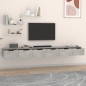 Mobili a Muro 2 pz Grigio Cemento 102x30x20cm Legno Multistrato Mobili a Muro 2 pz Grigio Cemento 102x30x20cm Legno Multistrato