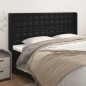 Testiera ad Orecchio Nera 203x16x118/128 cm in Similpelle Testiera ad Orecchio Nera 203x16x118/128 cm in Similpelle
