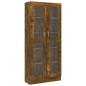 vidaXL Mobile Vetrina Rovere Fumo 82,5x30,5x185,5 cm Legno Multistrato