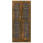 vidaXL Mobile Vetrina Rovere Fumo 82,5x30,5x185,5 cm Legno Multistrato