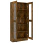 vidaXL Mobile Vetrina Rovere Fumo 82,5x30,5x185,5 cm Legno Multistrato