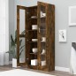 vidaXL Mobile Vetrina Rovere Fumo 82,5x30,5x185,5 cm Legno Multistrato