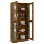 vidaXL Mobile Vetrina Rovere Fumo 82,5x30,5x185,5 cm Legno Multistrato