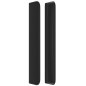 Testiera ad Orecchio Nera 203x16x118/128 cm in Similpelle Testiera ad Orecchio Nera 203x16x118/128 cm in Similpelle