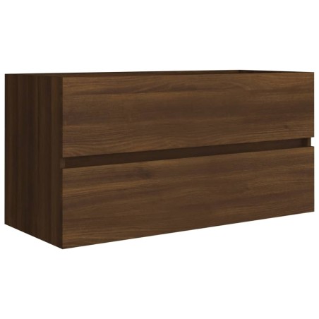 Mobile Lavabo Rovere Marrone 90x38,5x45 cm Legno Multistrato