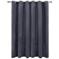 Tenda Oscurante Anelli in Metallo Velluto Antracite 290x245 cm Tenda Oscurante Anelli in Metallo Velluto Antracite 290x245 cm