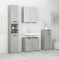 Set Mobili da Bagno 4 pz Grigio Cemento in Legno Multistrato Set Mobili da Bagno 4 pz Grigio Cemento in Legno Multistrato